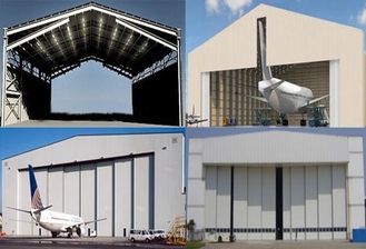 China Solos edificios del hangar de los aviones de la estructura de acero del palmo con el panel de la pared/del tejado proveedor