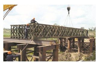 China Morden galvanizó/puente de Bailey de soldadura del acero estructural con la ayuda de metales pesados proveedor