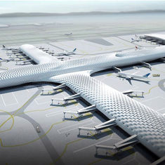 China Estructuras de encargo de la tela y edificios ligeros de acero del hangar de los terminales y de los aviones de aeropuerto proveedor