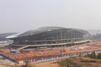 China Estructura de acero del OEM, edificios prefabricados del braguero del metal del tubo y estadios de los deportes proveedor