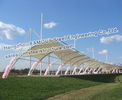 China Edificio de acero comercial de la estructura de la membrana con PVC PVDF PTFE fábrica