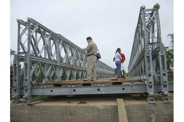 Puente de Bailey de acero modificado para requisitos particulares de la estabilidad de la cubierta de la madera/puente de acero portátil CB100, CB200