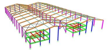 Tipo normal/especial de los diseños de ingeniería estructurales porta del marco de acero, de la estructura
