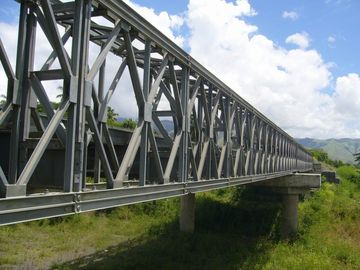 Puente de Bailey prefabricado galvanizado, de pintura y de pulido eléctrico del acero estructural