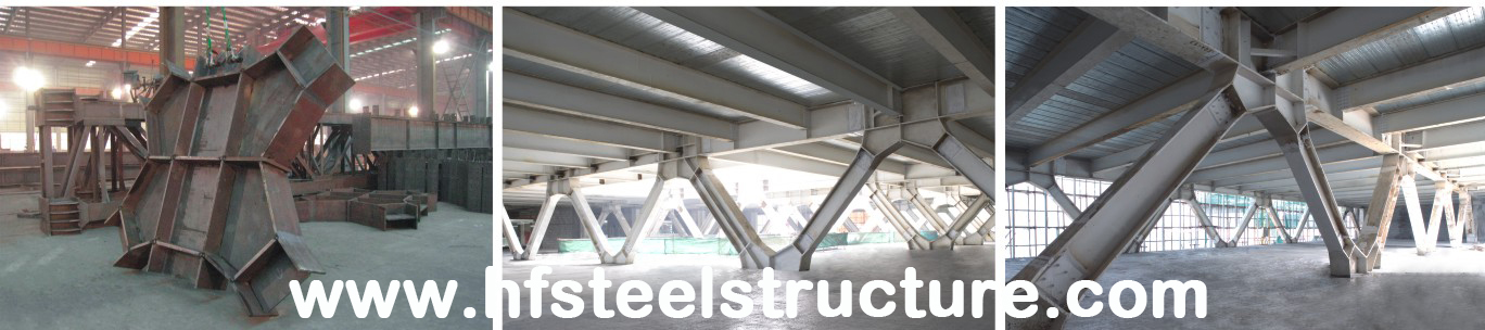 Edificios de acero comerciales galvanizados prefabricados de la inmersión caliente con acero en frío