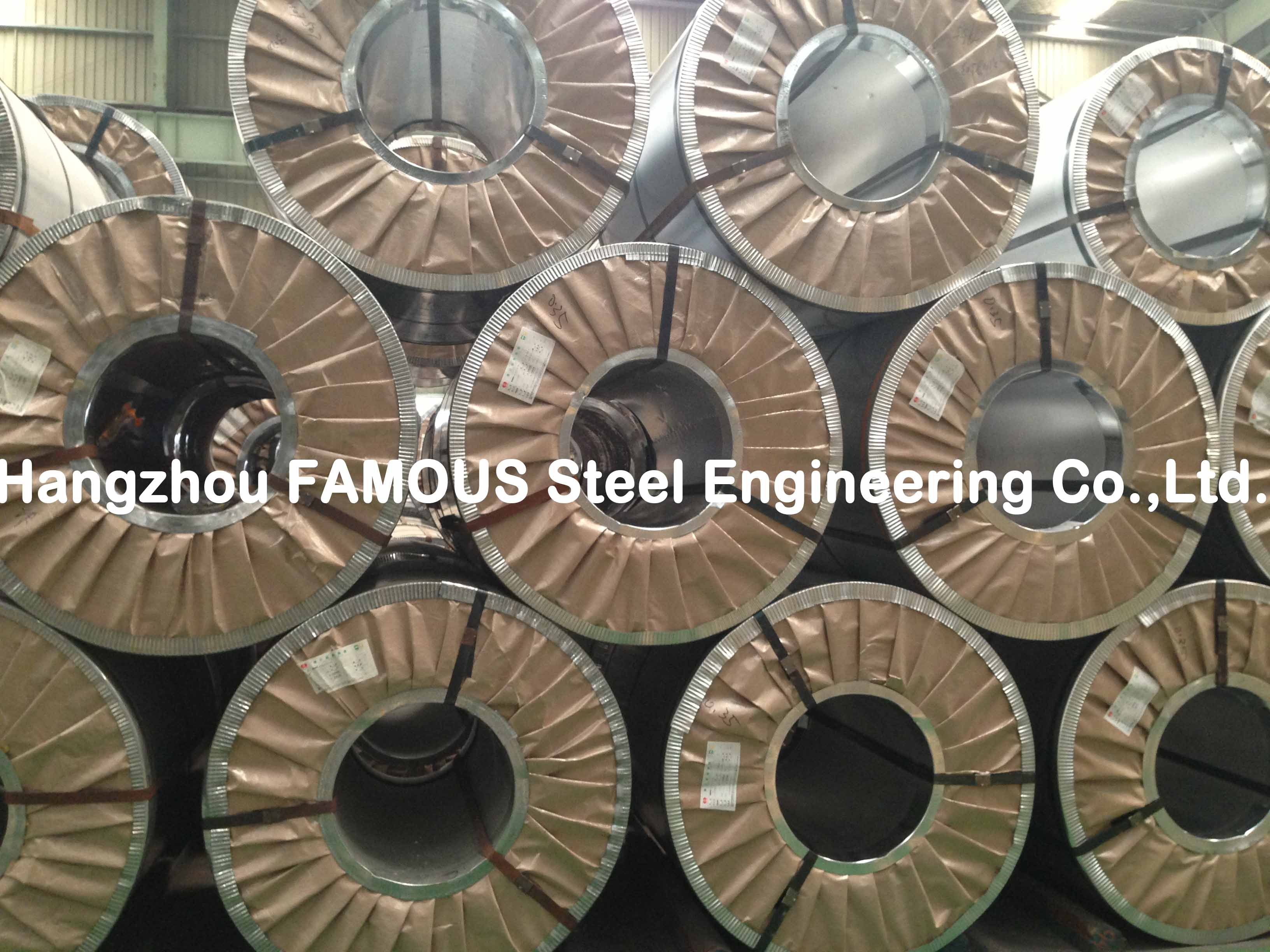 El color cubrió la bobina de acero prepintada galvanizada sumergida caliente de acero de la bobina JIS ASTM para la hoja de acero acanalada de la techumbre