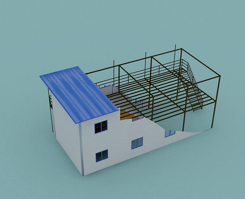 Casa portátil de acero fácil del panel de bocadillo de la construcción para el trabajador que reside