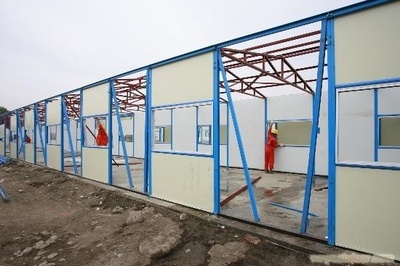 Casa portátil de acero fácil del panel de bocadillo de la construcción para el trabajador que reside