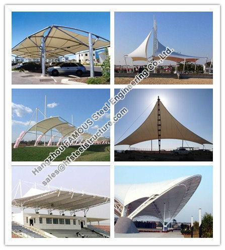 Estructura de acero comercial de la membrana de los edificios del estadio reforzada